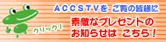 ACCSTVをご覧の皆様に素敵なプレゼントのお知らせはこちら！